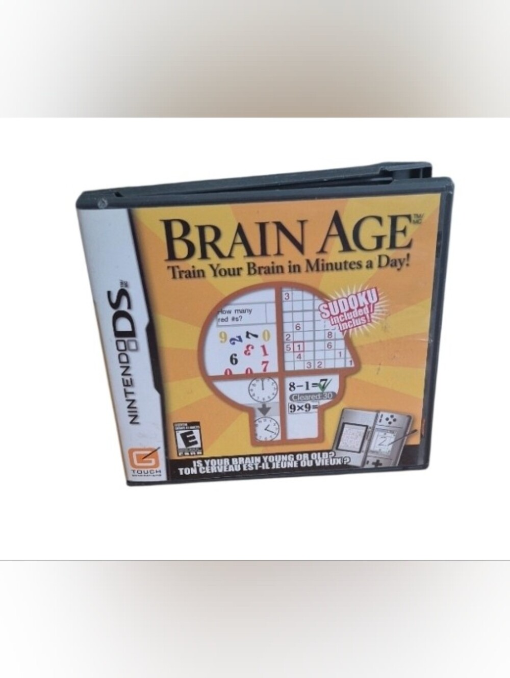 Brain Age (Nintendo DS, 2006)  Case,  Tested/Works